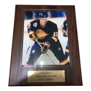 Autographed Pavel Bure Vancouver Canucks N.H.L. All-Star Plaque